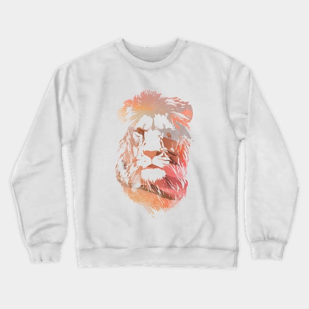 Desert Lion Crewneck Sweatshirt by astronaut